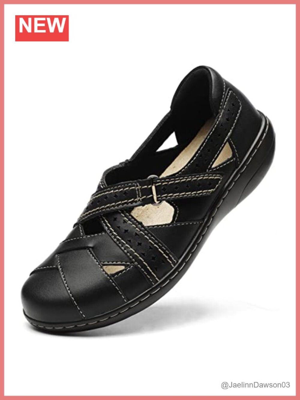 Women's Leather Slip On Loafers Cushioned Walking Flats